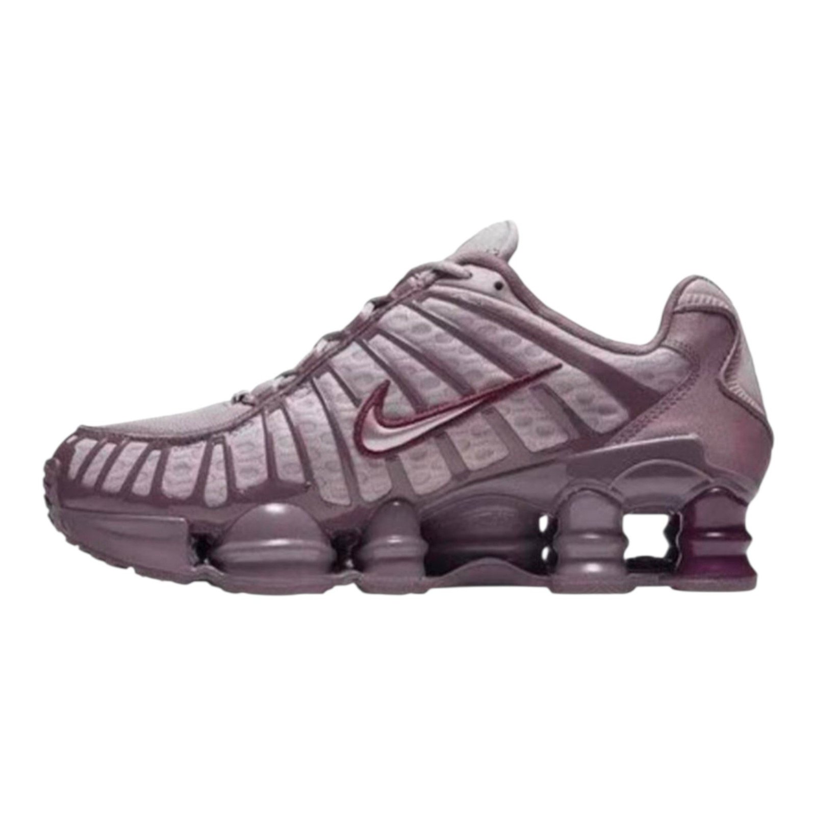 Nike Womens Shox TL Trainers Pumice Night Maroon Plum Eclipse Red, 5.5